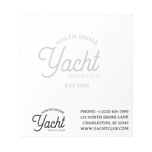 Custom Arch Script Logo Professional Business Notitieblok (Voorkant)