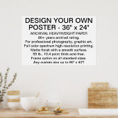 Custom ARCHIVAL ZWAARGEWICHT POSTER 36 "x24" (Keuken)