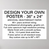 Custom ARCHIVAL ZWAARGEWICHT POSTER 36 "x24" (Voorkant)