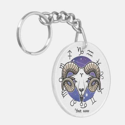 Custom Aries & Leo Acryl Keychain (Voorkant Links)