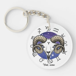 Custom Aries & Leo Acryl Keychain