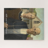 Custom art, "American Gothic" Grant Wood, 1930. Legpuzzel (Horizontaal)