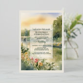 Custom Art Cliveden House Huwelijksuitnodiging Folie Uitnodiging (Staand Voorkant)