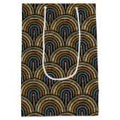 Custom Art Deco Embroidered-Style Paper Bag Medium Cadeauzakje (Achterkant)