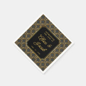 Custom Art Deco Embroidered-Style Wedding Napkins Servet (Hoek)