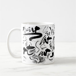 Custom Art Doodle Kalligrafie Koffiemok