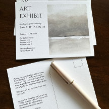 Custom Art Exhibit Invitation Briefkaart