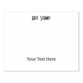 Custom Art-Stamp Jouw tekst Here Black Impression Rubberstempel (Afrduk)