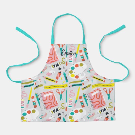 Custom Art Supply All-Over Print Art Schort (Voorkant)