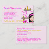 Custom Artist Pink painting Canvas Visitekaartje (Voorkant / Achterkant)