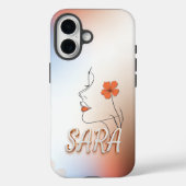 Custom Artistic Phone Case Design met 'Sara (Achterkant)