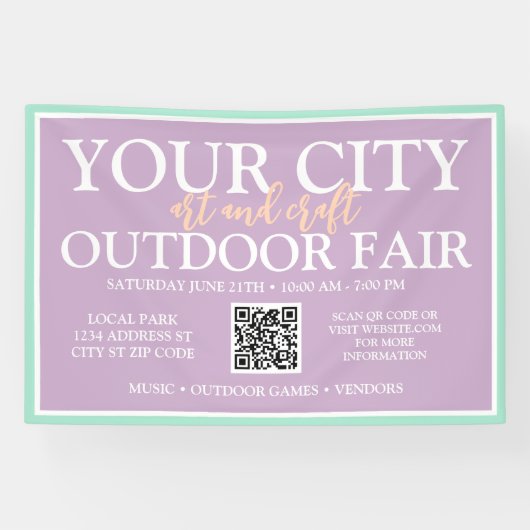 Custom Arts & Crafts Buitenbeurs | zomerevenement Spandoek (Horizontaal)