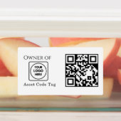 Custom Asset QR | Company Property Business Logo Labels (Aangebracht)