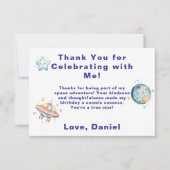 Custom Astronaut Space-thema Dank u Bedankkaart (Voorkant)