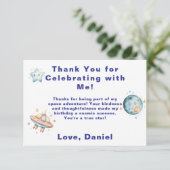 Custom Astronaut Space-thema Dank u Bedankkaart (Staand voorkant)