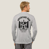 Custom Athletic Grey Lange Mouw Avontuur Pa Tri-Blend Shirt (Achterkant)