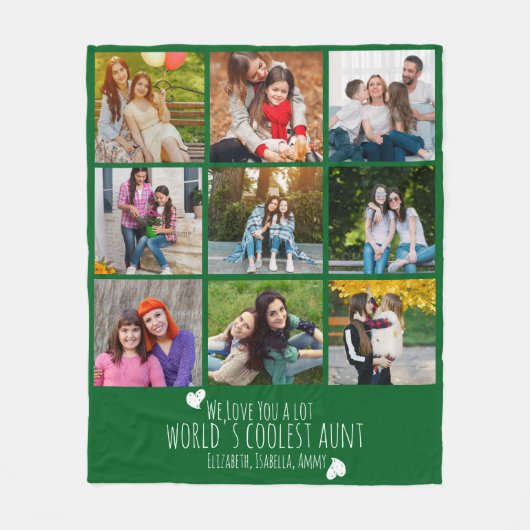 Custom Aunt Photo Gift from Niece or Nephew Fleece Deken (Voorkant)