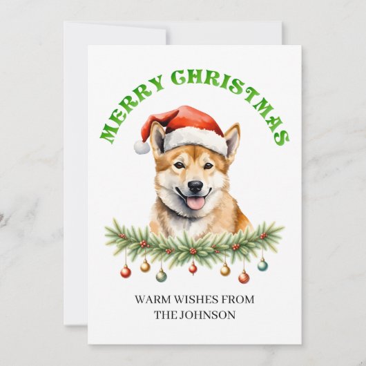 Custom Aussie Wildlife Dingo Family Christmas Card Feestdagenkaart (Voorkant)