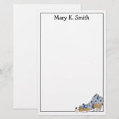 Custom Australian Shepherd Cute Dog Art Briefpapier (Voorkant / Achterkant)