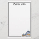Custom Australian Shepherd Cute Dog Art Briefpapier (Voorkant)