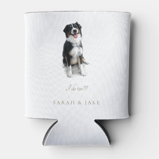 Custom Australian Shepherd Wedding Napkins Blikjeskoeler (Voorkant)