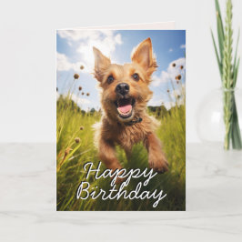 Custom Australian Terrier Happy Birthday Kaart