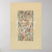 CUSTOM Authentic Japanese Bingata Textile Art Poster (Voorkant)