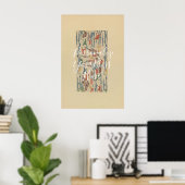 CUSTOM Authentic Japanese Bingata Textile Art Poster (Thuiskantoor)