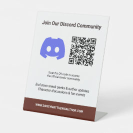 Custom Author Promotional Fan Reader Community Reclamebord Met Voetstuk