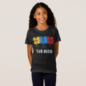Custom Autism Awareness Campaign Matching Team T-shirt (Voorkant volledig)