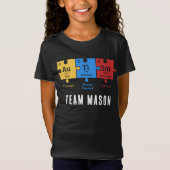 Custom Autism Awareness Campaign Matching Team T-shirt (Voorkant)