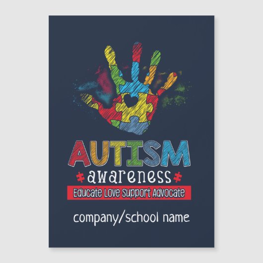 Custom Autism Awareness School Business (Voorkant)