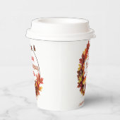 Custom Autumn Leaves Happy Thanksgiving Papieren Bekers (Rechts)
