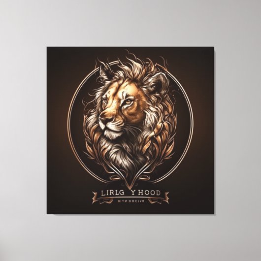 custom awesome logos #1 canvas afdruk (Voorkant)