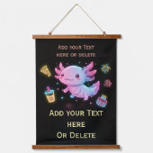 Custom Axolotl Cute Glowing Party Wall Tapestry Hangend Wandkleed (Voorkant)