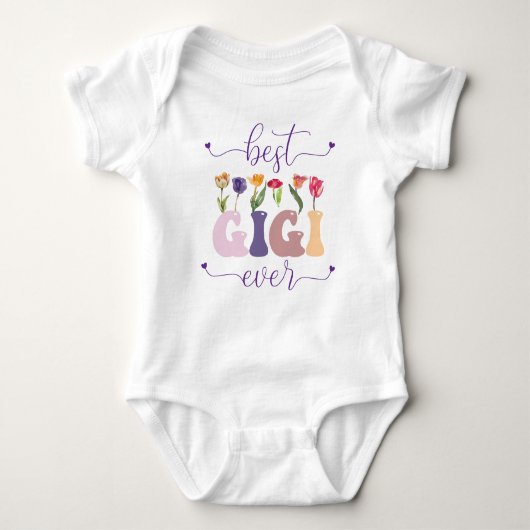 Custom baby bodysuit, Best grandma ever, mother Romper (Voorkant)
