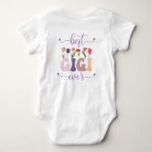 Custom baby bodysuit, Best grandma ever, mother Romper (Achterkant)