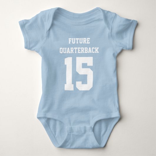 Custom Baby Boy Football Jersey Bodysuit (Voorkant)