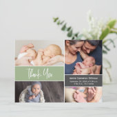 Custom Baby Boy Green-Baby shower Aankondiging (Staand voorkant)