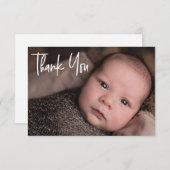 Custom Baby Boy Shower Dank je geboorte Bedankkaart (Voorkant / Achterkant)