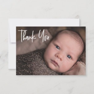 Custom Baby Boy Shower Dank je geboorte Bedankkaart