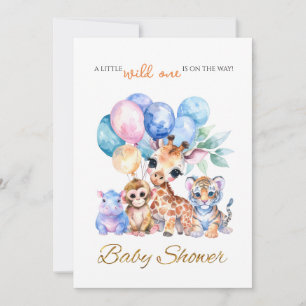 Custom Baby dieren Baby shower Kaart