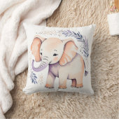 Custom Baby Elephant Pillow Boho Floral Design - Kussen (Deken)