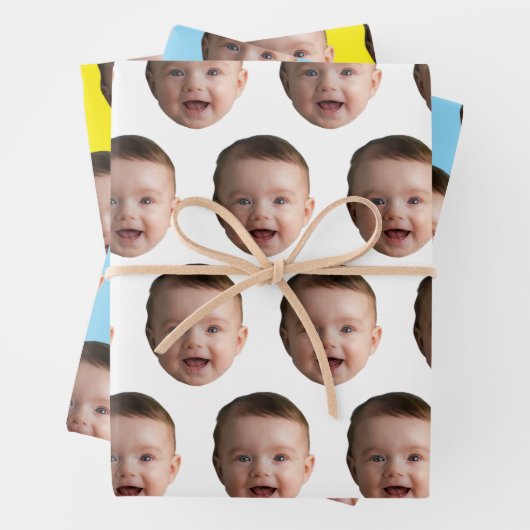 Custom Baby Face, Funny custom photo Inpakpapier Vel (In situ)