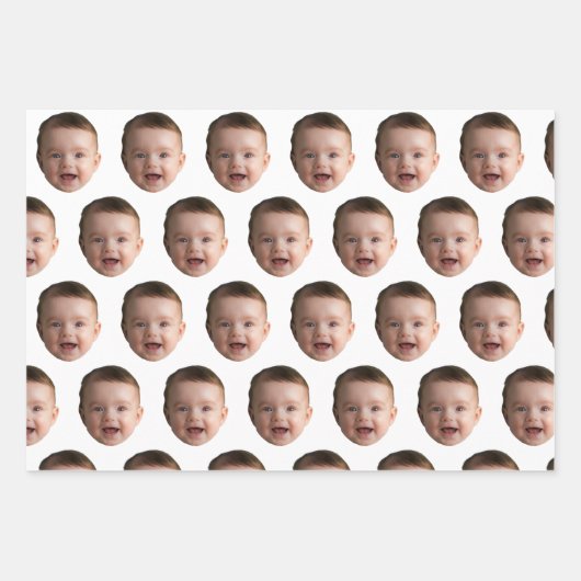 Custom Baby Face, Funny custom photo Inpakpapier Vel (Voorkant)