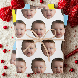 Custom Baby Face, Funny custom photo Inpakpapier Vel