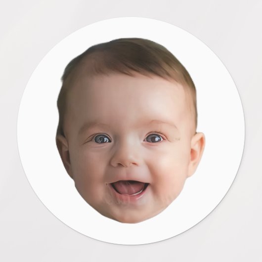 Custom Baby Face, Funny custom photo Labels (Design 1)