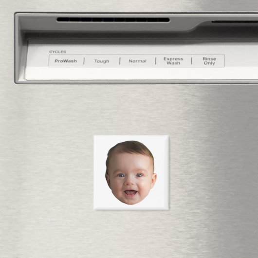 Custom Baby Face, Funny custom photo Magneet (Insitu (Vaatwasser))