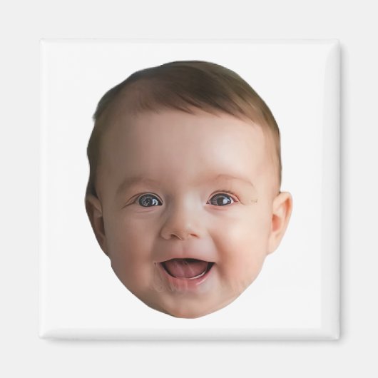 Custom Baby Face, Funny custom photo Magneet (Voorkant)