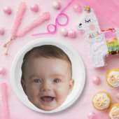 Custom Baby Face, Funny custom photo Papieren Bordje (Feest)